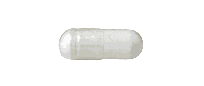 White capsule pill on a transparent background